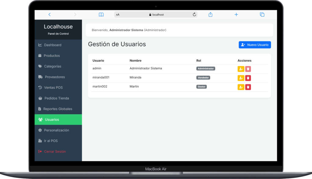 sistema pos + tienda online con whatsapp